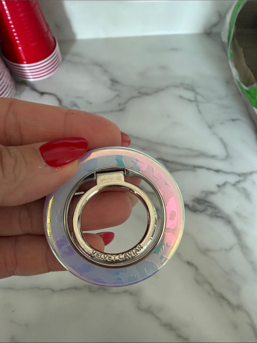 BRAND NEW‼️Velvet Caviar Iridescent Leopard Phone Ring Holder